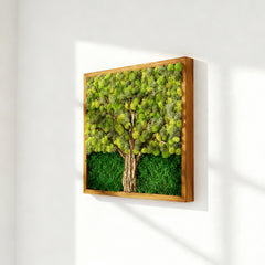 Ağaç Dokulu Moss Art – Liken & Wood ile El Yapımı Doğal Dekor