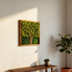 Ağaç Dokulu Moss Art – Liken & Wood ile El Yapımı Doğal Dekor