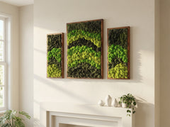 Dalga Dansı – 3’lü Reindeer Moss Tablo Seti