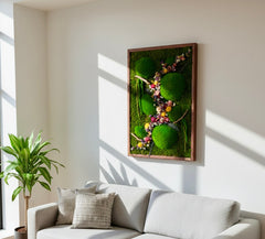 Baharın Renkleri – Moss & Kurutulmuş Çiçeklerle El Yapımı Yosun Tablo