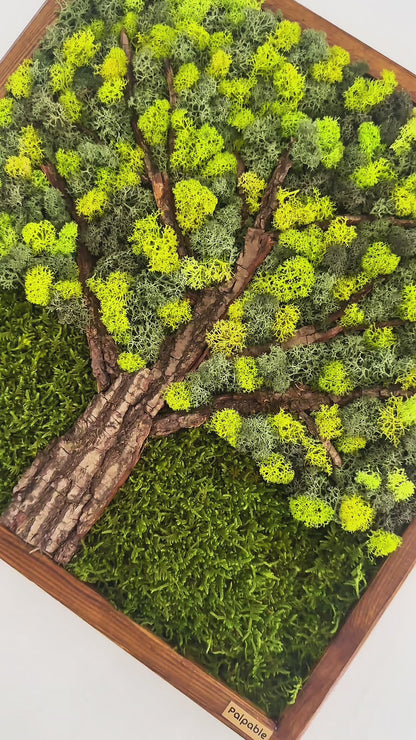 Doğanın Kalbi — Ağaç kabuğu ve yosun tablo